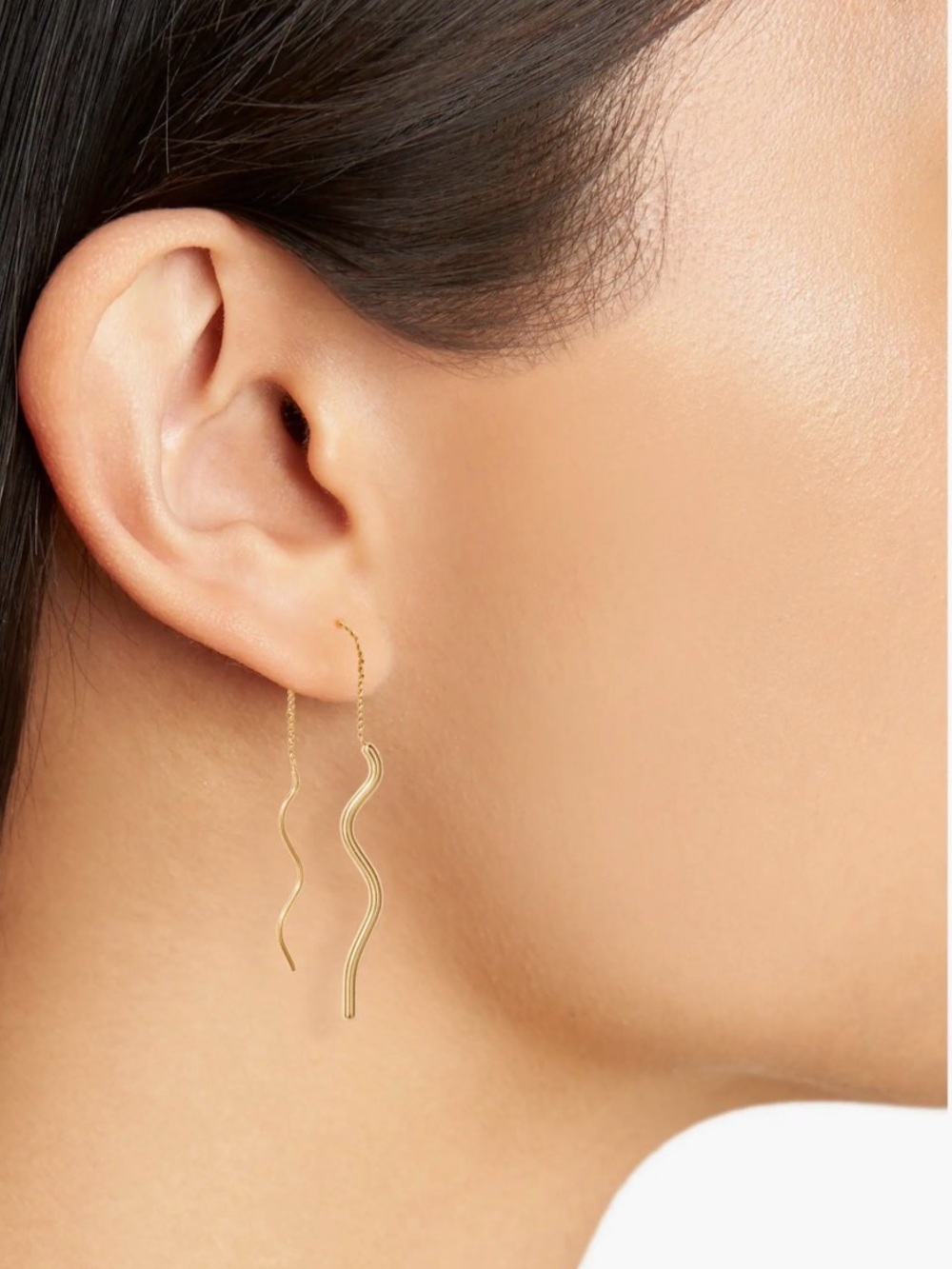 Jenny Bird Squiggle Threader Earrings